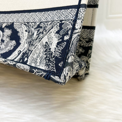 Dior Medium Book Tote in Blue and Ecru Toile de Jouy Reverse Embroidery Canvas (Model: M1296ZRGO, Colour: M928)