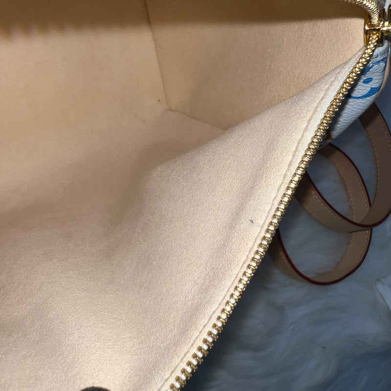 [Local Set - Jun 2025] LV Louis Vuitton x Takashi Murakami Speedy 25 in Multicolore Blanc Monogram Canvas and GHW