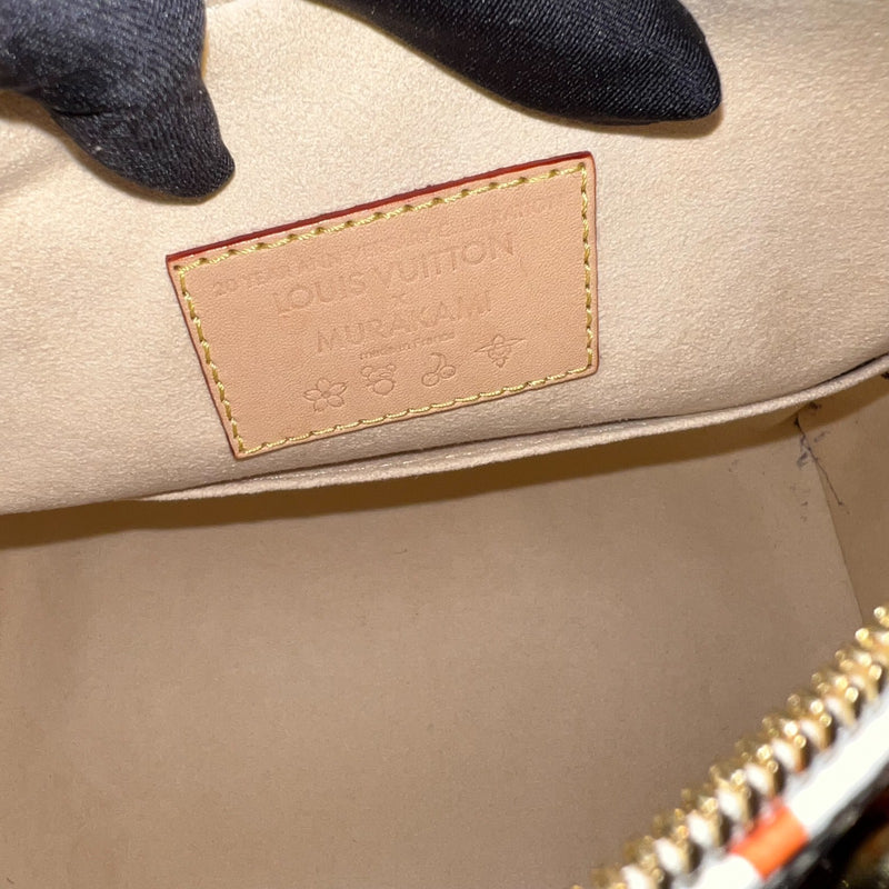 [Local Set - Jun 2025] LV Louis Vuitton x Takashi Murakami Speedy 25 in Multicolore Blanc Monogram Canvas and GHW