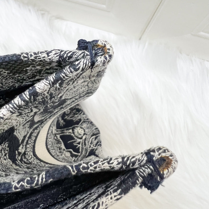 Dior Medium Book Tote in Blue and Ecru Toile de Jouy Reverse Embroidery Canvas (Model: M1296ZRGO, Colour: M928)