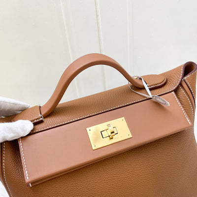 Hermes 24/24 29 Bag in Gold Togo and Swift Leather and GHW