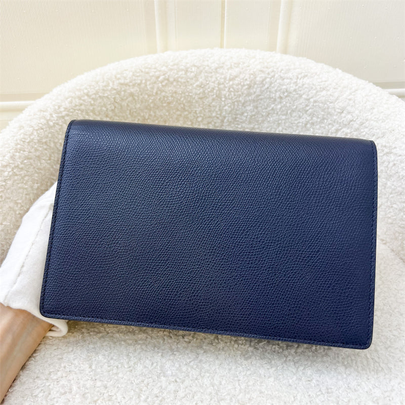 Dior Saddle WOC in Navy Leather AGHW