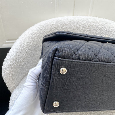 Chanel Medium 29cm Coco Handle Flap in Black Caviar and LGHW