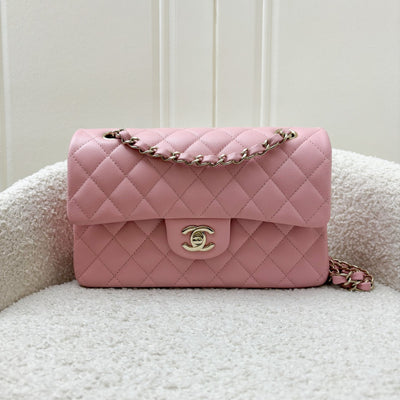 Chanel Small Classic Flap CF in 22C Sakura Pink Caviar LGHW