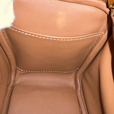 Hermes Mini Lindy in Gold Clemence Leather and GHW