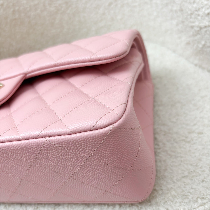 Chanel Small Classic Flap CF in 22C Sakura Pink Caviar LGHW