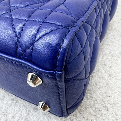 Dior Mini Lady Dior in Bleu De Minuit Lambskin and LGHW (Model: M0505PCAL)