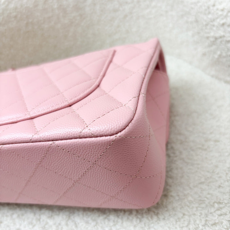 Chanel Small Classic Flap CF in 22C Sakura Pink Caviar LGHW