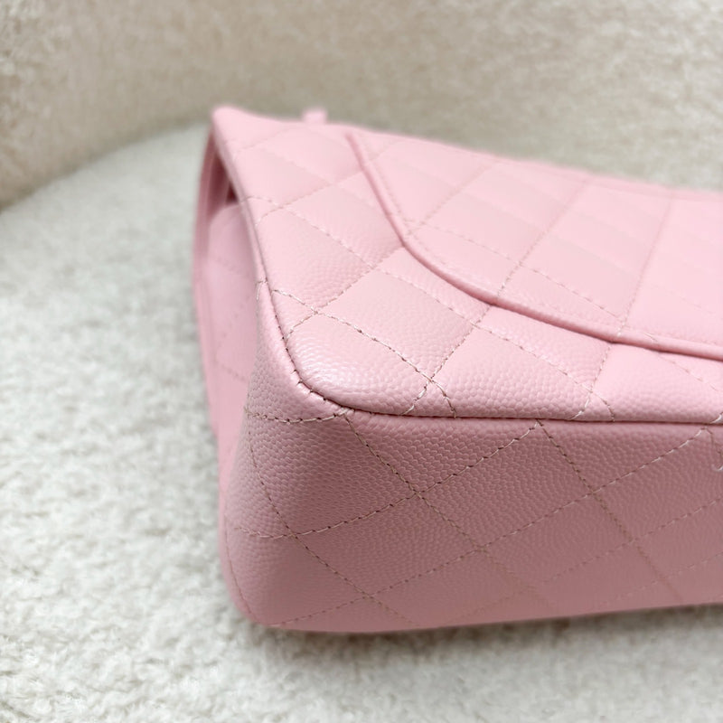 Chanel Small Classic Flap CF in 22C Sakura Pink Caviar LGHW