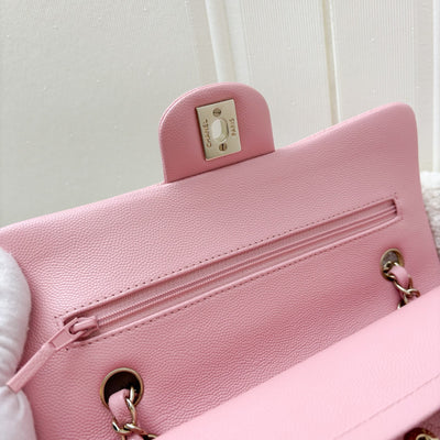 Chanel Small Classic Flap CF in 22C Sakura Pink Caviar LGHW