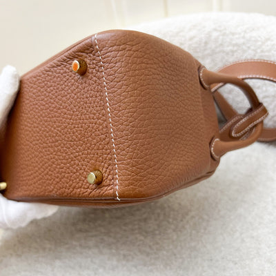 Hermes Mini Lindy in Gold Clemence Leather and GHW