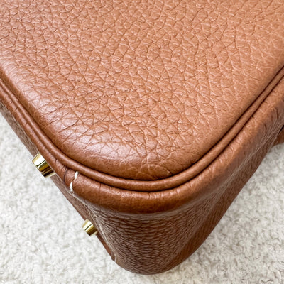 Hermes Mini Lindy in Gold Clemence Leather and GHW