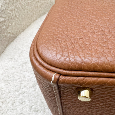 Hermes Mini Lindy in Gold Clemence Leather and GHW