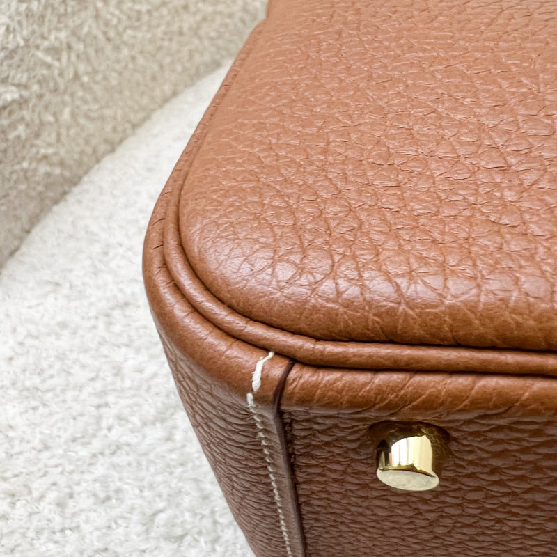 Hermes Mini Lindy in Gold Clemence Leather and GHW