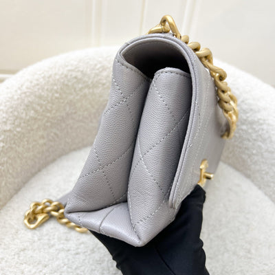 Chanel 21B Bracelet Handle Mini Flap in Grey Caviar and AGHW (Model: AS2711)