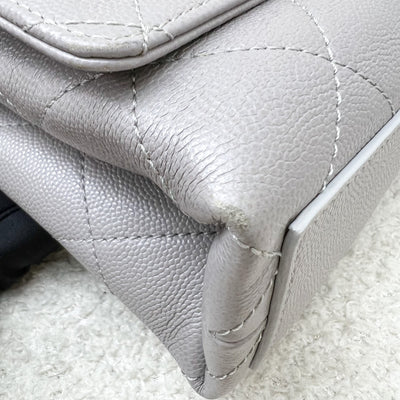 Chanel 21B Bracelet Handle Mini Flap in Grey Caviar and AGHW (Model: AS2711)