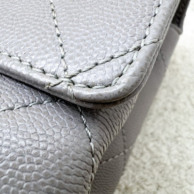 Chanel 21B Bracelet Handle Mini Flap in Grey Caviar and AGHW (Model: AS2711)