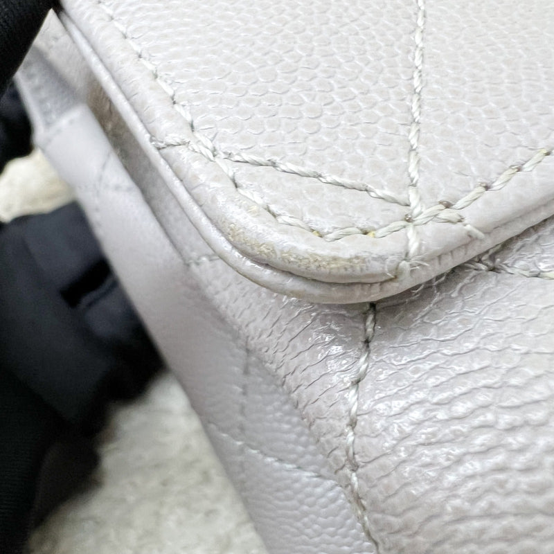 Chanel 21B Bracelet Handle Mini Flap in Grey Caviar and AGHW (Model: AS2711)