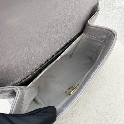 Chanel 21B Bracelet Handle Mini Flap in Grey Caviar and AGHW (Model: AS2711)