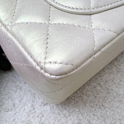 Chanel Classic Mini Rectangle Flap in 20B Iridescent Ivory Lambskin and LGHW