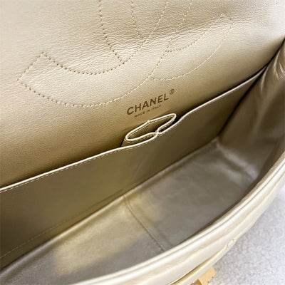 Chanel 2.55 Reissue 227 Flap in Champagne Gold Distressed Calfskin GHW