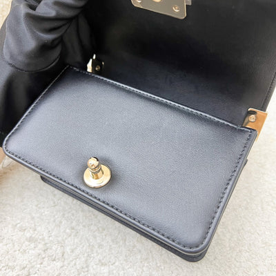 Chanel Micro Boy Flap in Black Chevron Quilted Lambskin and LGHW (Model: A67364)