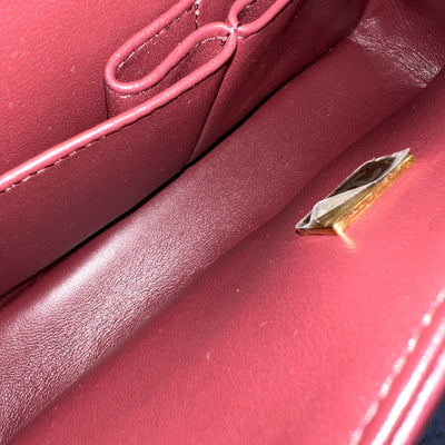 Chanel Small Classic Flap CF in Burgundy Lambskin and LGHW
