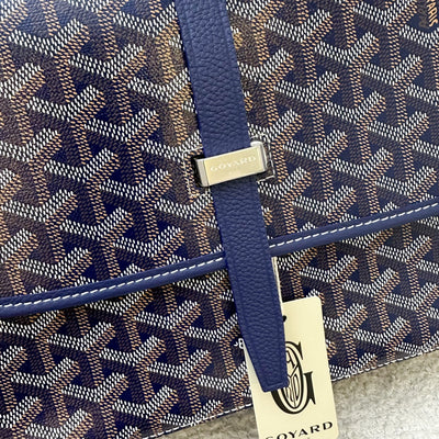 Goyard Belvedere MM in Navy Blue Signature Canvas and SHW