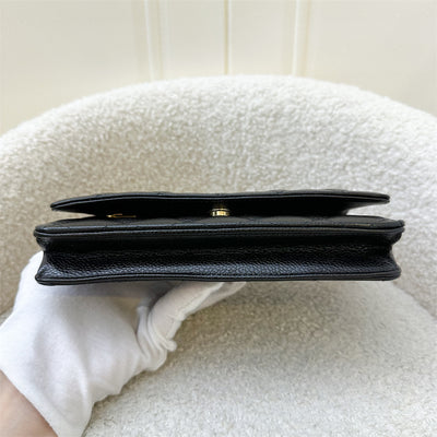 Chanel Classic Wallet on Chain WOC in Black Caviar and GHW