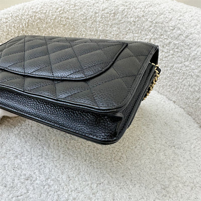 Chanel Classic Wallet on Chain WOC in Black Caviar and GHW