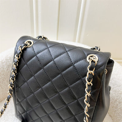 Chanel 23A Triple Backpack in Black Calfskin and LGHW