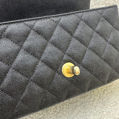 Chanel Top Handle Mini Rectangle Flap in 21S Black Caviar and AGHW