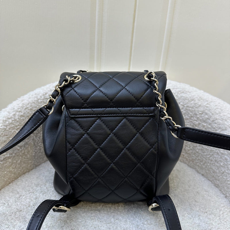 Chanel 22A Duma Mini Backpack in Black Lambskin and LGHW