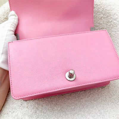 Chanel Small 20cm Boy Flap in Pink Caviar and Aged SHW