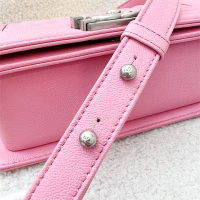 Chanel Small 20cm Boy Flap in Pink Caviar and Aged SHW