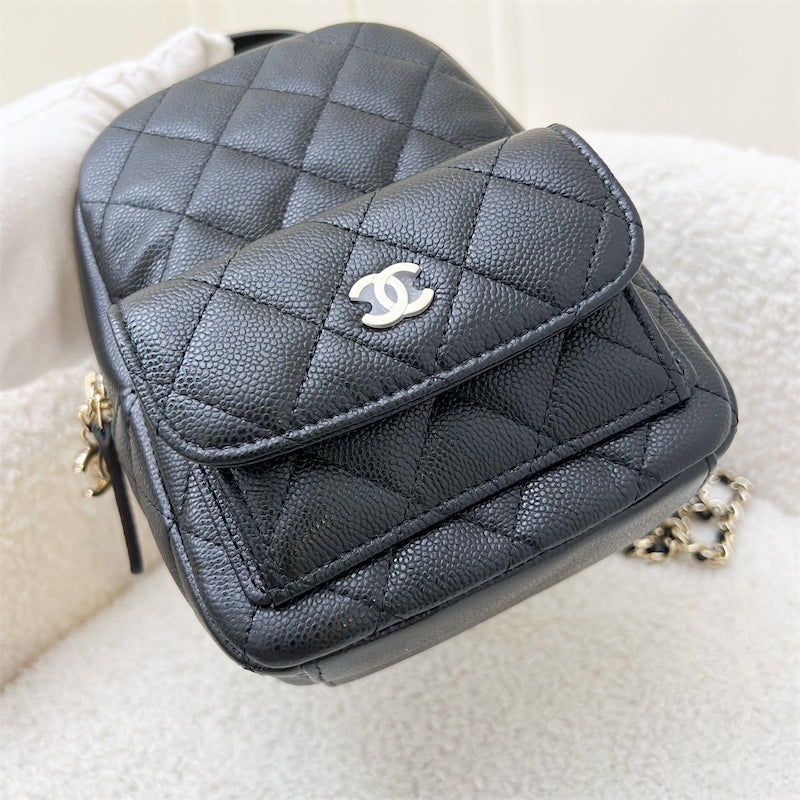 Chanel 24C Backpack in Black Caviar and GHW