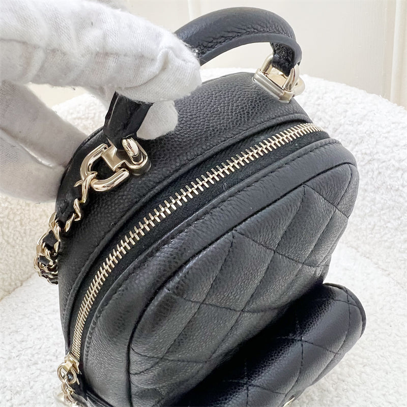 Chanel 24C Backpack in Black Caviar and GHW