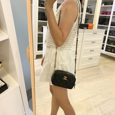 Chanel 23C Mini Camera Bag in Black Caviar and AGHW