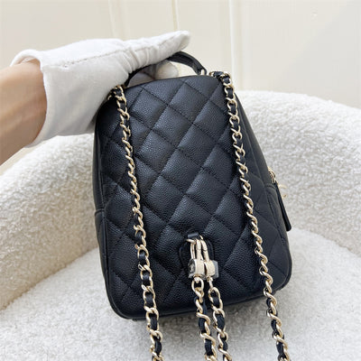 Chanel 24C Backpack in Black Caviar and GHW