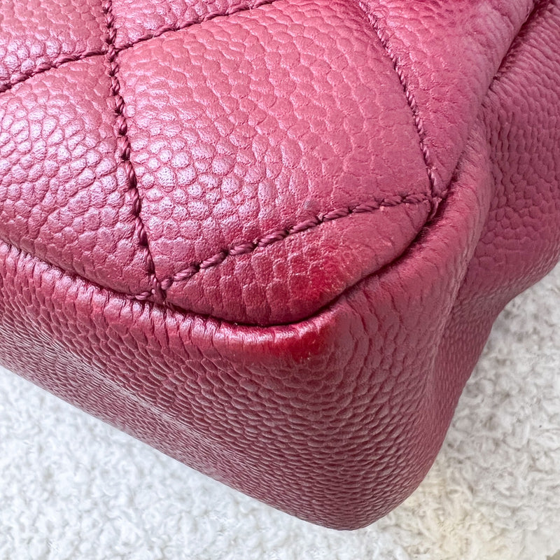 Chanel Easy Caviar Jumbo Flap Bag in Burgundy Red Caviar and SHW