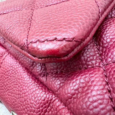 Chanel Easy Caviar Jumbo Flap Bag in Burgundy Red Caviar and SHW