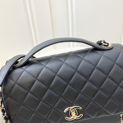 Chanel Large Business Affinity Flap in Black Caviar and LGHW