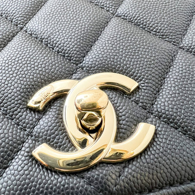 Chanel Large Business Affinity Flap in Black Caviar and LGHW