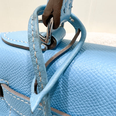Hermes Candy Kelly 28 Retourne in Bleu Celeste / Bleu Mykonos Epsom Leather and PHW