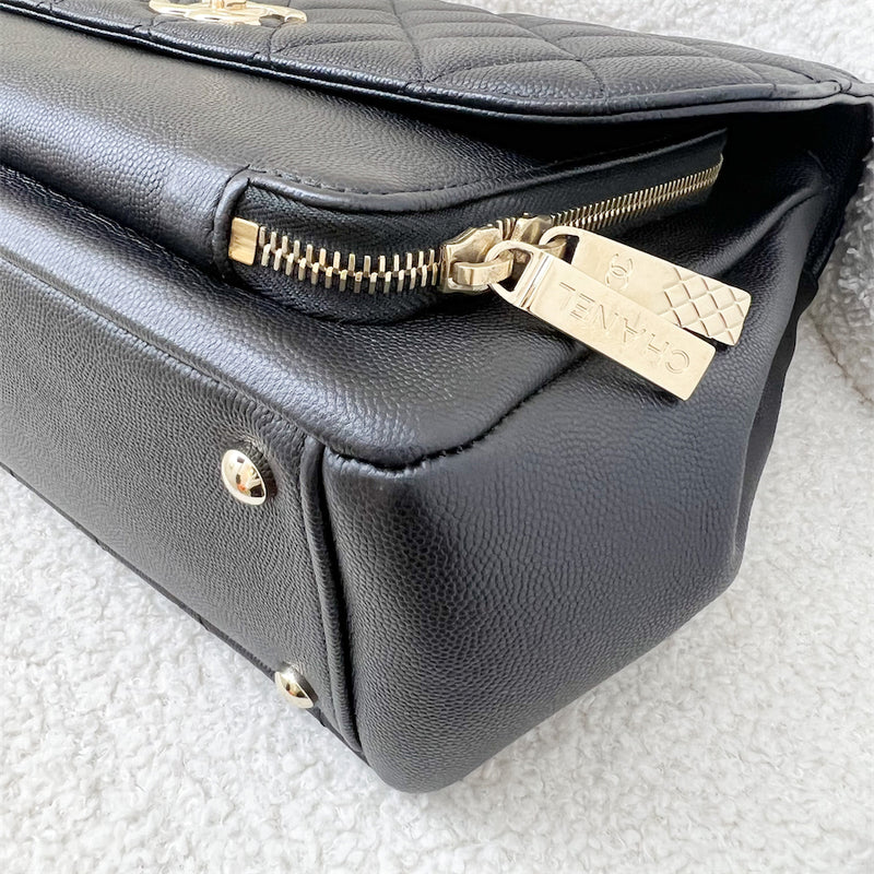 Chanel Large Business Affinity Flap in Black Caviar and LGHW
