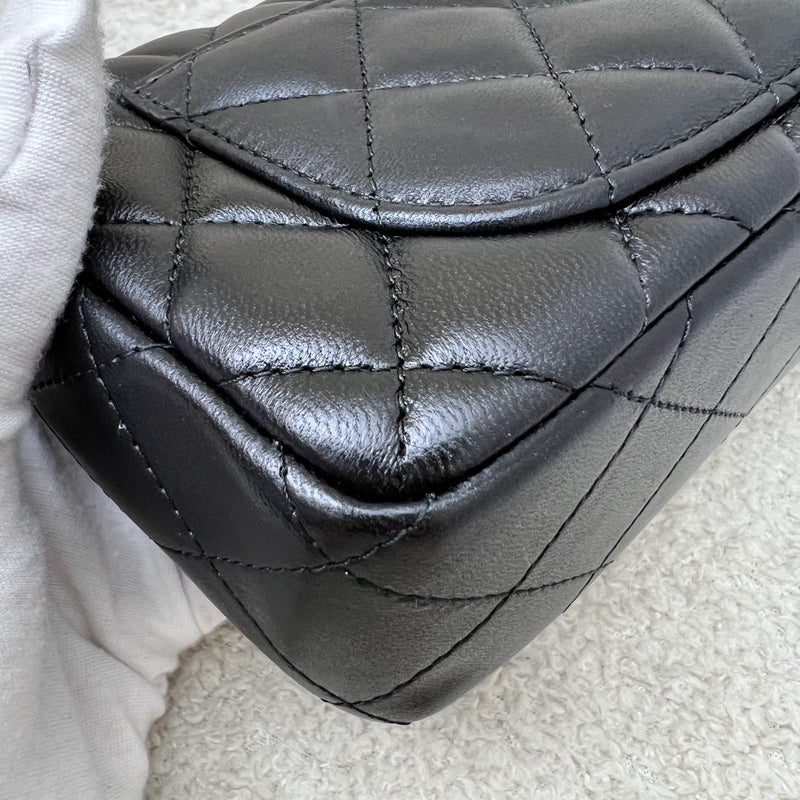 Chanel 24K Extra Mini Rectangular Flap in Black Lambskin and GHW (Model: AS5219)
