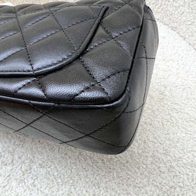 Chanel 24K Extra Mini Rectangular Flap in Black Lambskin and GHW (Model: AS5219)