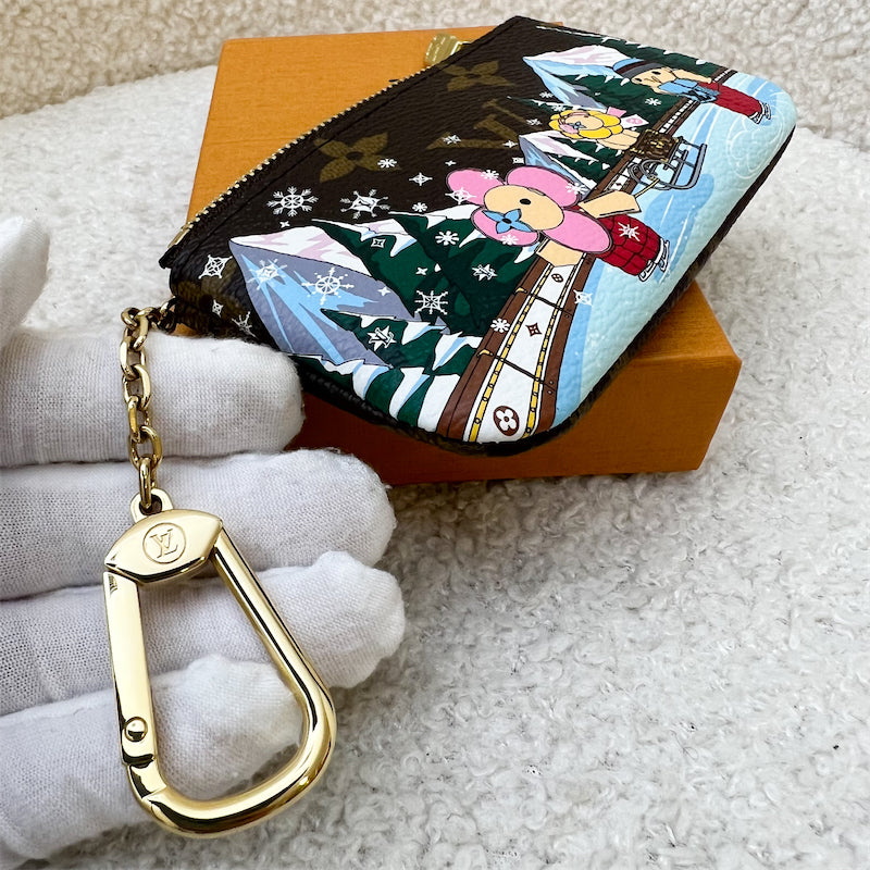 LV Key Pouch Christmas 2023 Vivienne Ice Skating and GHW