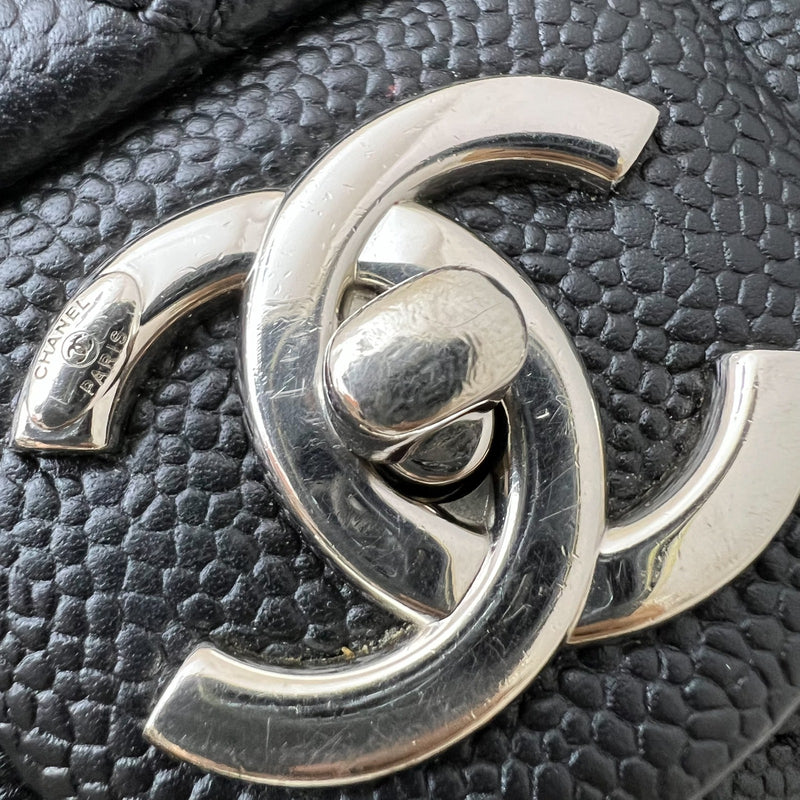 Chanel Easy Caviar Jumbo Flap in Black Caviar and SHW