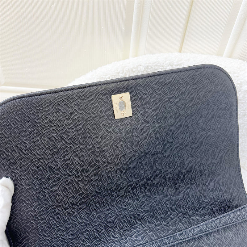 Chanel Large Business Affinity Flap in Black Caviar and LGHW